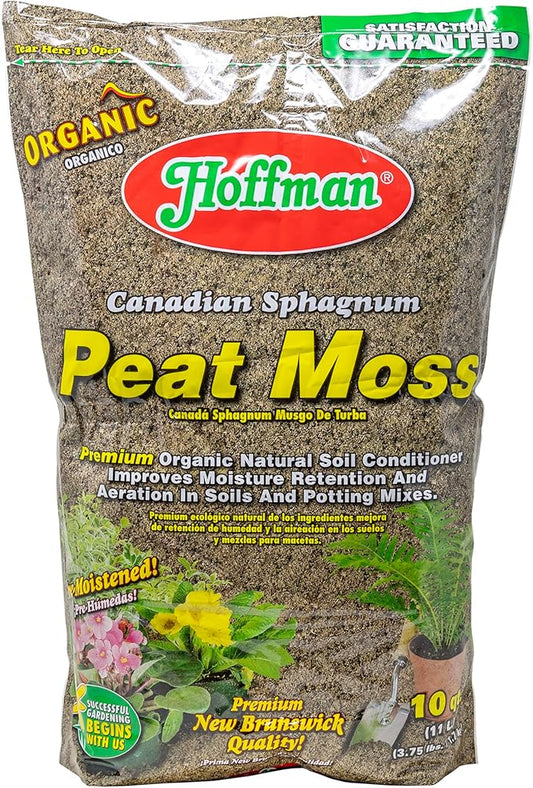 Hoffman 15503 Canadian Sphagnum Peat Moss, 10 Quarts