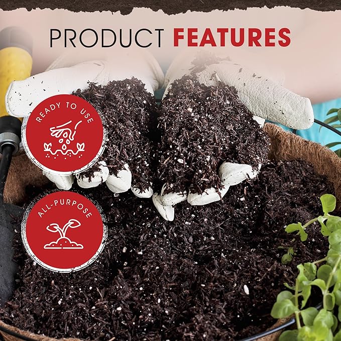 Garden Magic Indoor and Outdoor Organic Planting Potting Topsoil Mix with Perlite Blend and Moisture Retention, 40-Pound Bag (2 Pack)