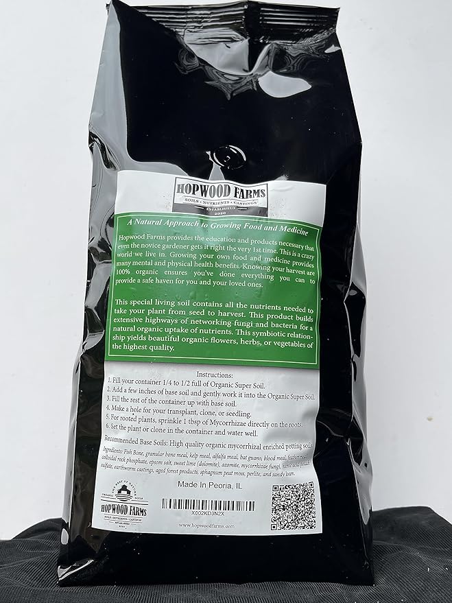 Hopwood Farms Organic Super Soil Concentrate - Natural 100% Organic - Vegetables & Herbs 6 Quart