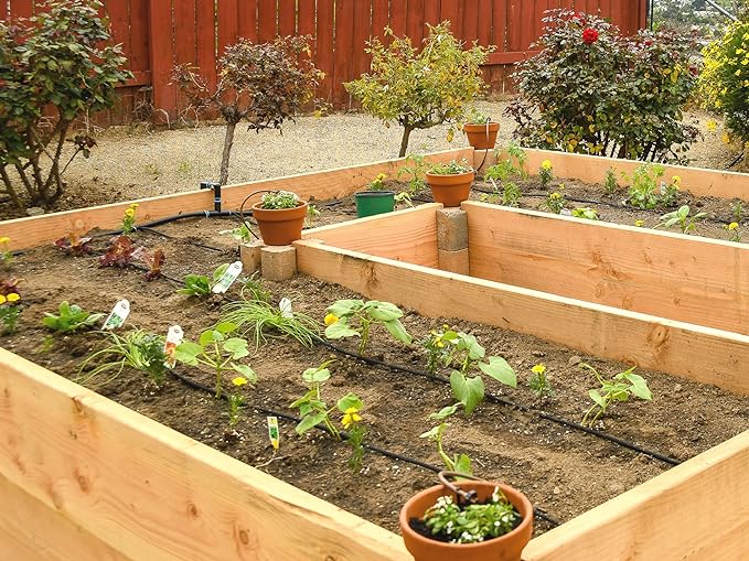 1/4" Irrigation Dripline Tubing (100 Ft Roll) - 6" Emitter Spacing - 1/4" Drip Irrigation Fittings Included