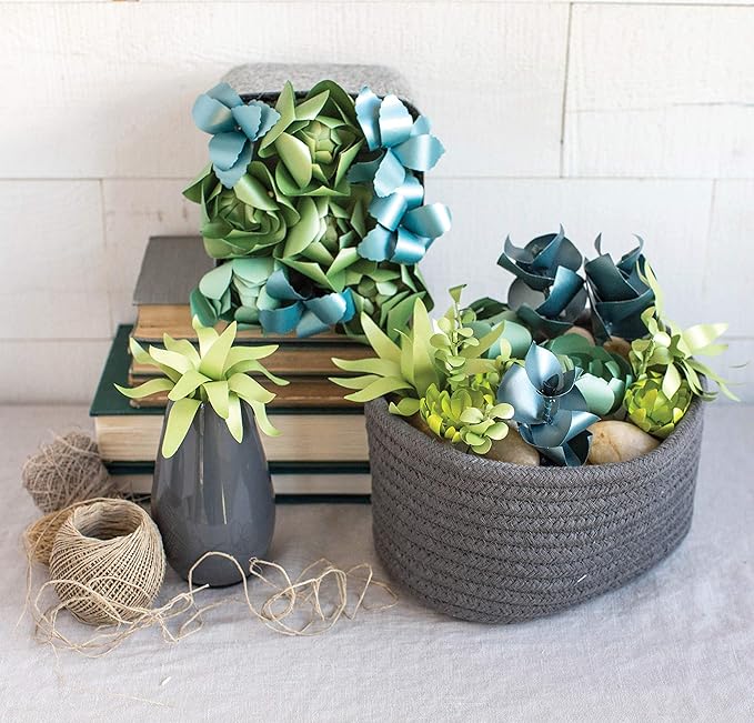Lia Griffith Succulent Frosted Paper Plants, 6" x 6.5", Colors May Vary 23 Count