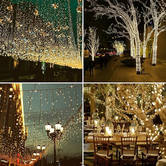Solar String Lights Outdoor, 82ft Warm White Solar Lights 200 Led Solar Fairy Lights for Outside Waterproof 8 Lighting Mode Solar String Lights for Outside,Garden,Courtyards,Trees