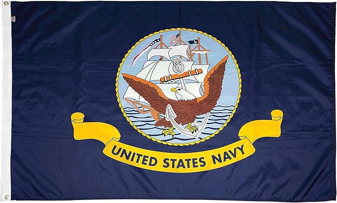 FlagSource U.S. Navy Nylon Military Flag, Made in The USA, 3x5'