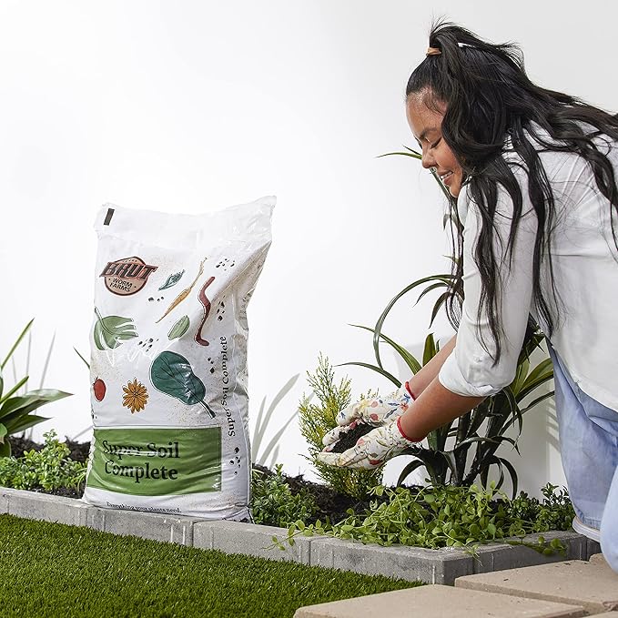 Brut Organic Potting Soil – 1 CF – Everything Your Plants Need in one Bag. Indoor and Outdoor Container Plants. 8 Pack