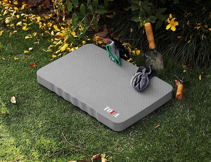 Kneeling Pad Thick Extra Large High Density Foam Comfort Kneeling Pad for Work Gardening Yoga Exercise Garden Knee Pad 2 Pack Gray