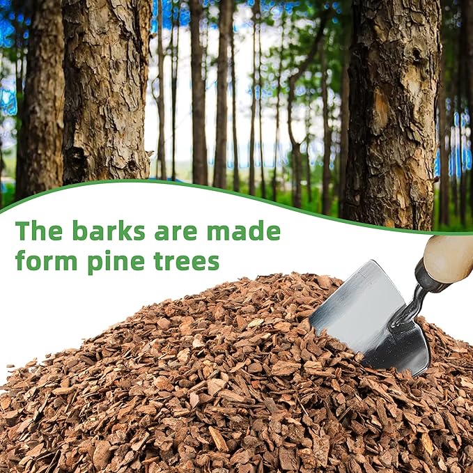 9 qt Organic Orchid Potting Bark -Natural Mulch for Potted Plants, Root Development of Orchid Plants and Garden Soil Amendment Mix