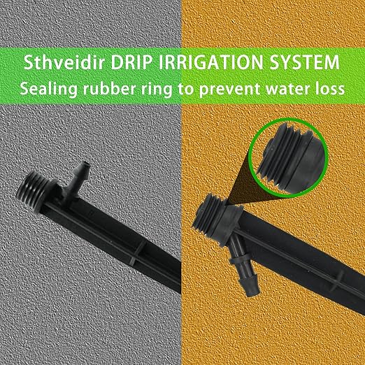 Drip Irrigation System, 100 Ft Automatic Garden Watering System for Plant Irrigation System Outdoor, Greenhouse Sprinkler System Kits with 1/2 in,1/4 Drip Irrigation Tubing
