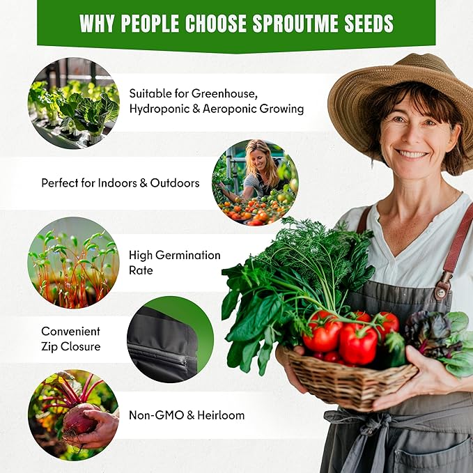 20 Vegetable Seeds For Planting Indoor Outdoor Variety Pack Home Garden Starter Kit Plant Marker 3900+ Non-GMO Heirloom Broccoli Cabbage Zucchini Cauliflower Pumpkin Celery Pea Cucumber Tomato Arugula