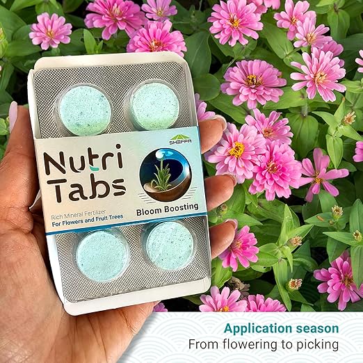 Plant Food for Houseplants - 3 Packs Blue “Bloom Boosting” Mineral Tablets; Nitrogen Rich Fertilizer; Indoor/Outdoor Plant Food for Bloom Nutrition; Garden, Tree and House Plant Fertilizer