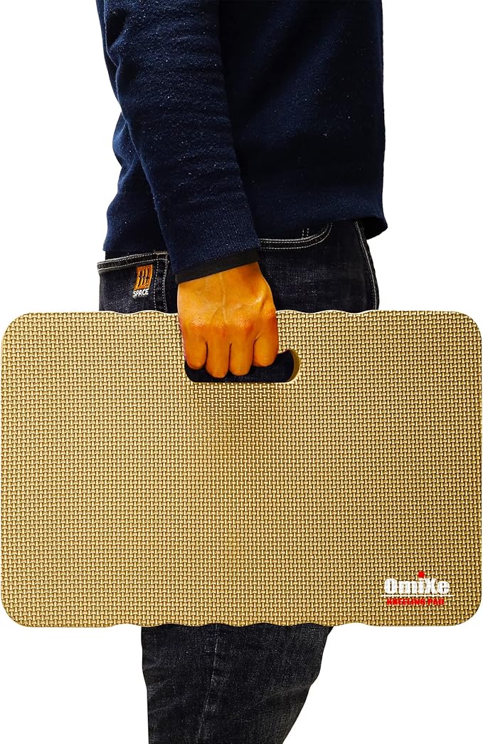 Extra Thick Kneeling Pad Comfy Foam Kneeler Mat Garden Knee Pad Cushion for Gardening Planting Yard Work Prayer Yoga Mechanic Exercise Workout Baby Bath 18 x 11 x 1.5 Inch Large 2 Pack Beige