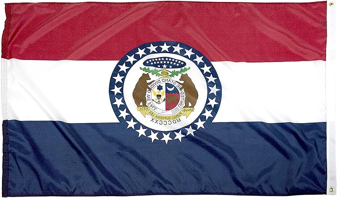 FlagSource Missouri Nylon State Flag, Made in the USA, 3x5'