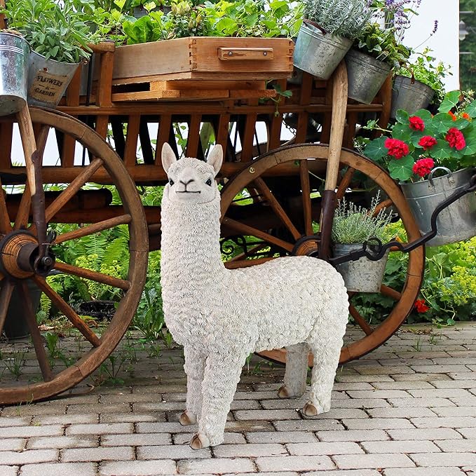 Design Toscano The Alpacalypse of Alpaca Garden Statues: Large