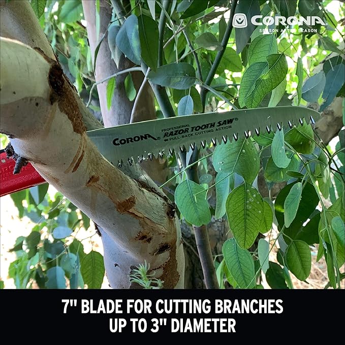 Corona RS 7041 Razor Tooth Folding Saw, 7-Inch Blade , Red