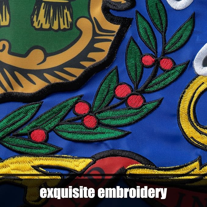 TOPFLAGS Pennsylvania Flag 3x5 Outdoor PA State Flags Double Sided Embroidered Longest Lasting Heavy Duty Polyester Stronger Brass Grommets 4 Stitched Hemming Perfect for Outside