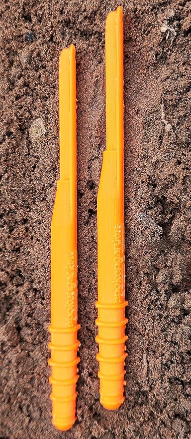 Dibby Seed Sowing Garden Tool Dibber Planter Transplanter – Sow Seeds at The Right Depth – Easily Transplant Delicate Seedlings (Dibby XL) Orange (2 Pack)
