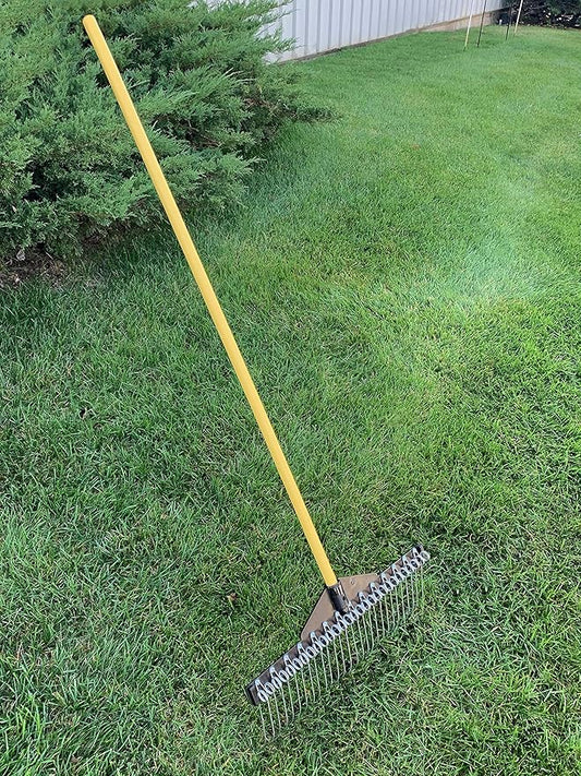 Garden Landscape Rake – 21” Head Garden Debris Rake | Elevate Your Outdoor Spaces with Precision and Efficiency | Ideal for Lawn and Garden Maintenance