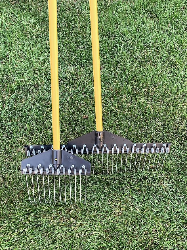 Garden Landscape Rake – 9” & 21" Head Garden Debris Rakes Combo | Elevate Your Outdoor Spaces with Precision and Efficiency | Ideal for Lawn and Garden Maintenance