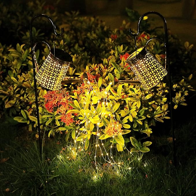 Morestar Solar Watering Can & Garden Decor, Outdoor Solar Lights - Waterproof, Hanging Lantern Decor for Table, Patio, Porch, Yard & Lawn for Mom & Grandma