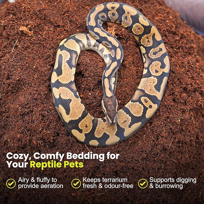 Gro-Med Coco Coir Brick 10s Pack – 1.4 lb Each,Expands to 100 Quarts, Enriched with NPK, Organic Potting Soil Mix for Plants,Seed Starting,Herbs,Flowers and Ideal Reptile Bedding for Snakes &Terrarium