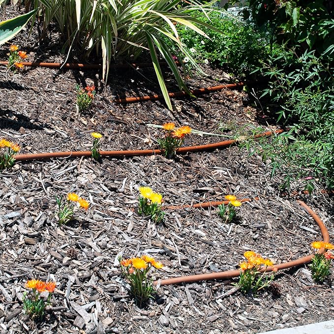 DIG A1-112P 17 MM EXCEL PCD Dripline with two outlets, 100 ft .95 GPH, 12 in. Spacing, for even irrigation uniformity along the dripline (.570 in. ID x .670 in. OD), Brown