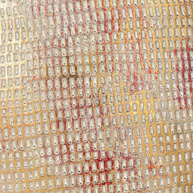 Creative Co-Op Coastal Embossed Textured Stoneware Planter, Metallic Gold