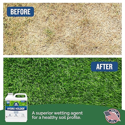 Turf Titan Hydro Holder Wetting Agent - Suspends Moisture in Your Grass Soil, Improves Water Drainage & Nutrient Uptake in Your Turf Grass, Promoting Healthy Soil - Covers 8,000 sq ft (32 oz)