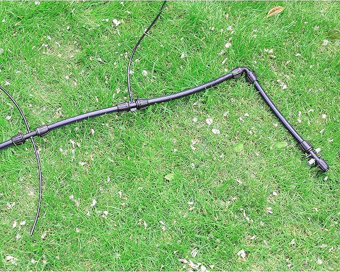 40 Pcs Barbed Tee 1/2 Inch to 1/4 Inch Drip Irrigation Fittings Kit for (1/2'' ID x 0.60''-0.63'' OD) 16mm Irrigation Tubing Anti-Drop Barbed Connectors 8 Tee,8 Four-way,4 Six- way,20 End Caps