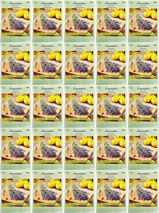 Black Duck Brand Set of 25 Lavender Flower Seed Packets! Flower Seeds in Bulk - Great for Creating The Garden of Your Dreams! (25, Lavender)